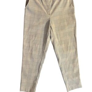 Joe Benbasset Beige Striped Cropped Pants